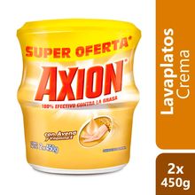 Lavaplatos AXION avena y vitamina e precio especial 2 unds x450 g c/u