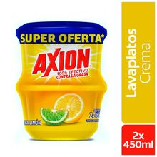Lavaplatos AXION lima limón 2 unds x450 g c/u