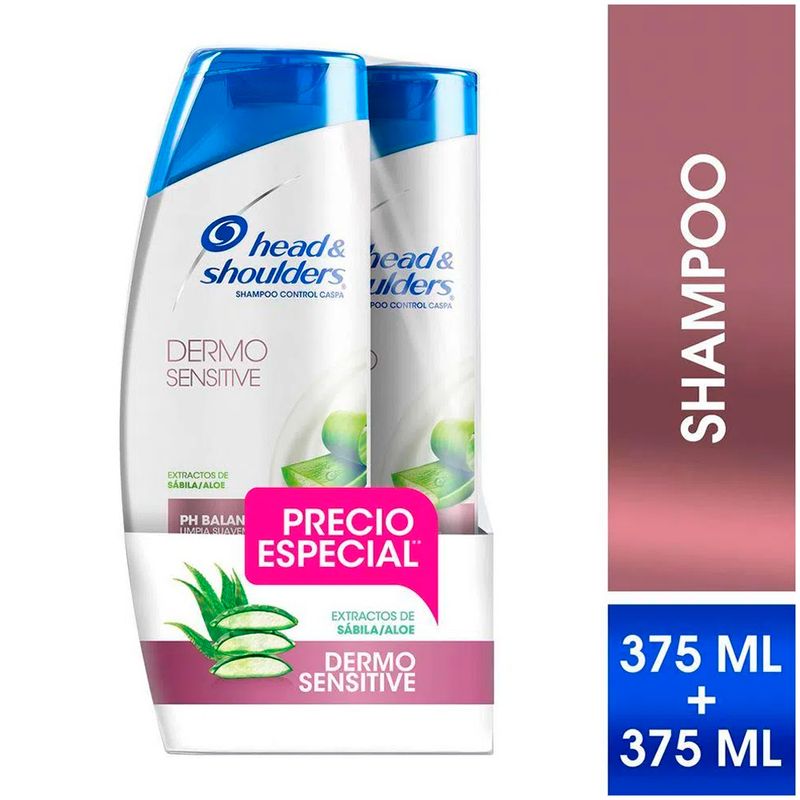 Shampoo HEAD & SHOULDERS dermo sensitive 2 unds x375 ml c/u
