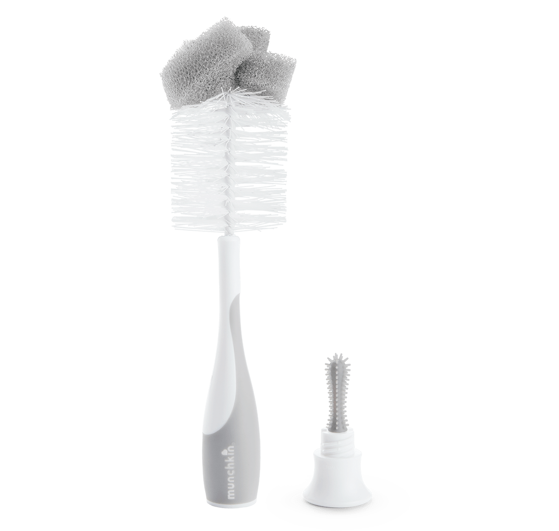 Munchkin Sponge Bottle Brush, 2 Pack, Grey