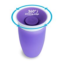 Vaso Miracle 360°Morado 10 Oz- Borde de Succión