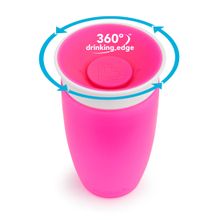 Vaso Miracle 360° Fucsia- Borde de Succión