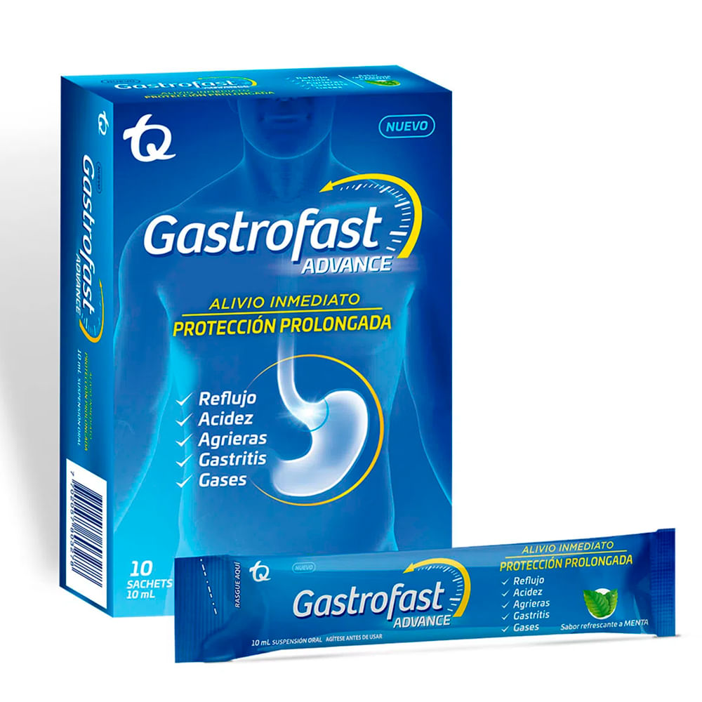 Gastrofast TECNOQUIMICAS Advance Menta 10 Sobres X10 Ml   Gastrofast TECNOQUIMICAS Advance Menta 10 Sobres X10 Ml 74652 