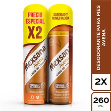 Desodorante para pies MEXSANA avena precio especial 2 unds x260 ml c/u