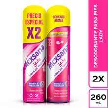 Desodorante para pies lady MEXSANA spray precio especial 2 unds x260 ml c/u