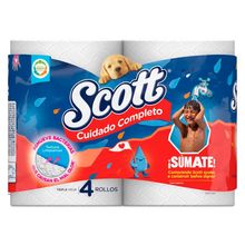 Papel higiénico SCOTT cuidado completo xxg x4 rollos 111,2 metros
