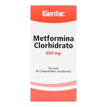 Metformina GENFAR 850mg x30 tabletas