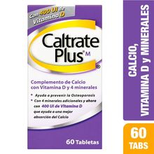 Caltrate PFIZER plus 400ui x60 tabletas