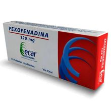 Fexofenadina ECAR 120mg x10 tabletas