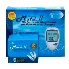 Kit glucómetro MATCH II +tiras & lancetas