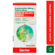 Acetaminofén / cafeína GENFAR x48 tabletas