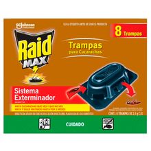 Insecticida RAID trampas 8 unds x2.5 g c/u