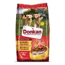 Alimento para perro DONKAN adultos carne y cereales x500 g
