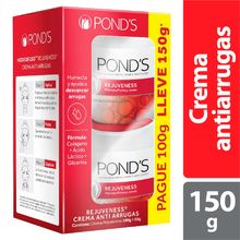 Crema PONDS rejuvenes x100 g + rejuvenes x50 g precio especial