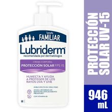 Crema LUBRIDERM uv-15 protecccion solar x946 ml