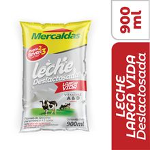 Leche MERCALDAS larga vida deslactosada x900 ml 2x3