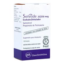 Seretide GLAXO inhalador 25/250 mcg x120 dosis