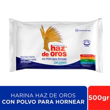Harina de trigo HAZ DE OROS con polvo de hornear x500 g