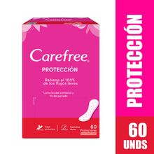 Protectores CAREFREE regular tanga 60 unds