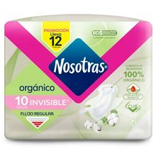 Toalla NOSOTRAS invisible organica x10 unds+2 unds
