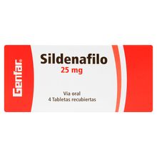 Sildenafilo GENFAR 25 mg x4 tabletas