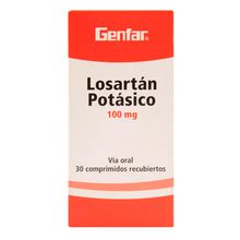 Losartán GENFAR 100 mg x30 tabletas