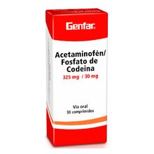 Acetaminofén + codeína GENFAR 325/30mg x30 comprimidos