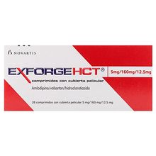 Exforge hct NOVARTIS 5mg/160mg/12.5mg x28 tabletas
