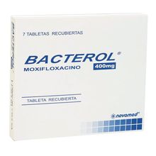 Bacterol (moxifloxacino) NOVAMED 400mg x7 tabletas