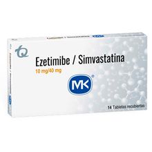 Ezetimibe / simvastatina MK 10mg/40mg x14 tabletas