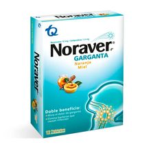 Noraver garganta TQ pastillas naranja-miel x12 tabletas