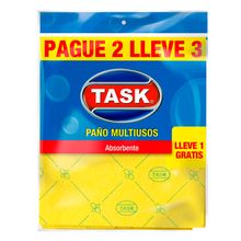 Paño TASK absorbente multiusos x3 unds