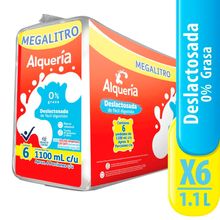 Leche ALQUERIA deslactosada/descremada 6 unds x1100 ml c/u
