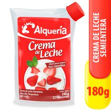 Crema de leche ALQUERIA semientera x180 g