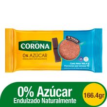 Chocolate CORONA 0% azúcar x166.4 g