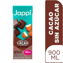 Bebida JAPPI cacao y almendras x900 ml