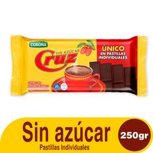 Chocolate cruz CORONA  amargo pastillas individuales x250 g