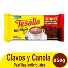 Chocolate TESALIA amargo clavos y canela x250 g