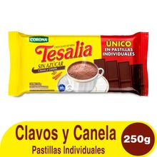 Chocolate TESALIA amargo clavos y canela x250 g