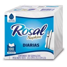 Servilletas ROSAL PLUS mesa paquete x100 unds