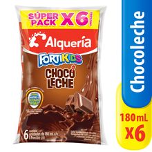 Leche saborizada ALQUERIA chocolate 6 unds x180 ml c/u