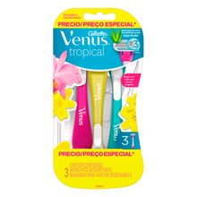 Maquina de afeitar GILLETTE venus tropical 3 unds