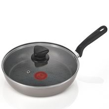 Sartén alto IMUSA antiadherente con tapa de vidrio 26 cm talent
