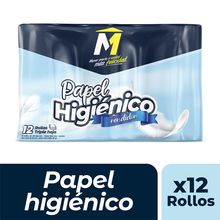 Papel higiénico M rendidor 12 rollos x360 metros