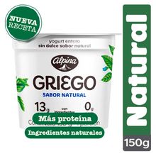 Yogurt griego ALPINA sin azúcar x150 g