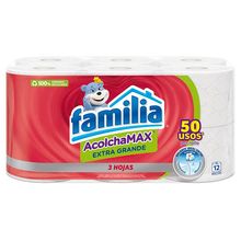 Papel higiénico FAMILIA acolchamax extra grande 12 rollos x288 metros