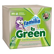 Servilletas FAMILIA green x100 unds
