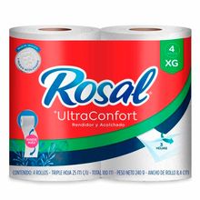 Papel higiénico ROSAL ultraconfort XG x4 rollos 100 metros