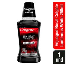 Enjuague bucal COLGATE luminous carbón x250 ml