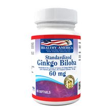 Ginkgo biloba HEALTHY AMERICA 60 mg x60 cápsula blandas